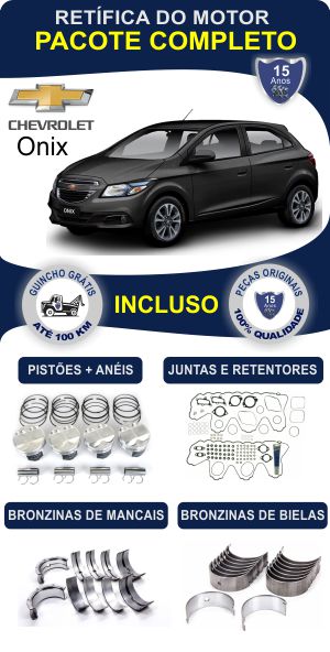 Retífica de motor Chevrolet Onix peças originais pacote completo Rw motores